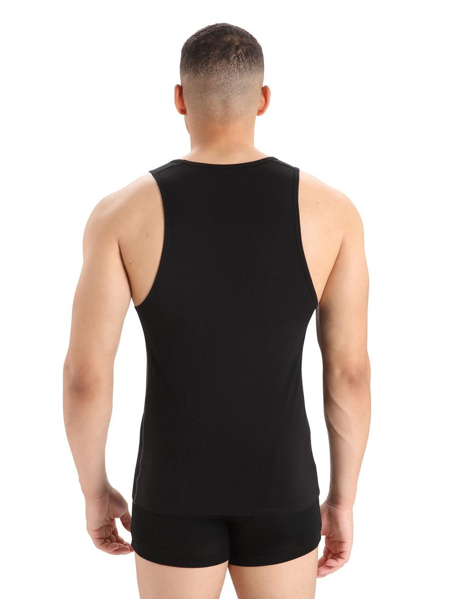 Sous Vêtement Icebreaker Merino Anatomica Tank Top Homme Noir | FR 1287EBCX